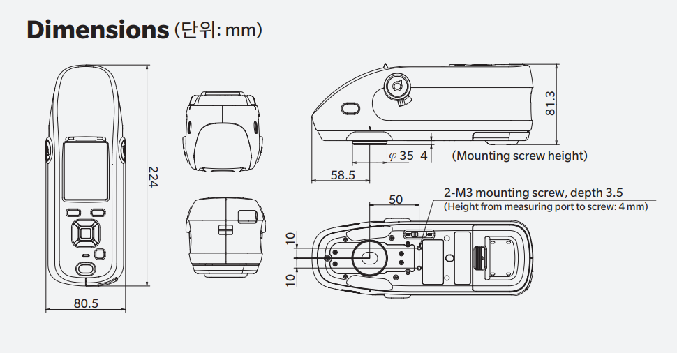 CM-25cG Dimensions